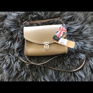 Cambridge Satchel Co Push Lock Crossbody In Putty